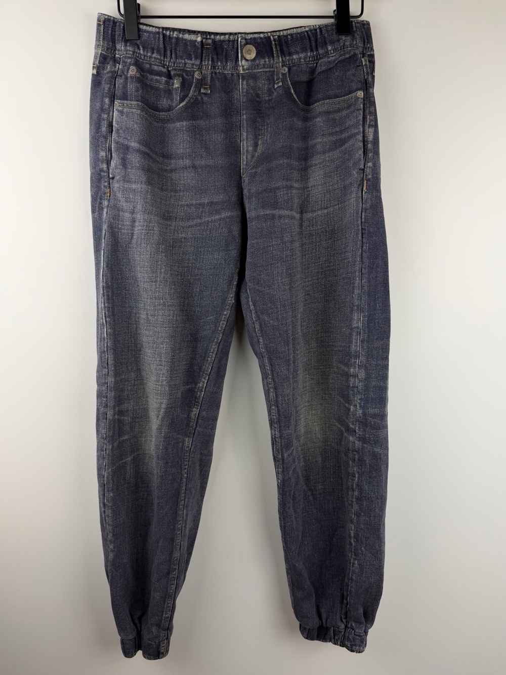 rag & bone New York Miramar Women's S Cotton Faux Denim Jogger Sweatpants Jeans